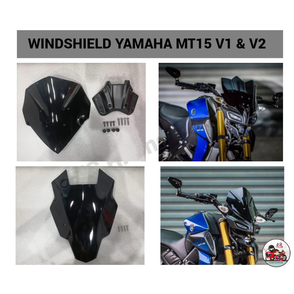 EMS WINDHSIELD WINDSCREEN YAMAHA MT15 V1 & MT15 V2 | Shopee Malaysia