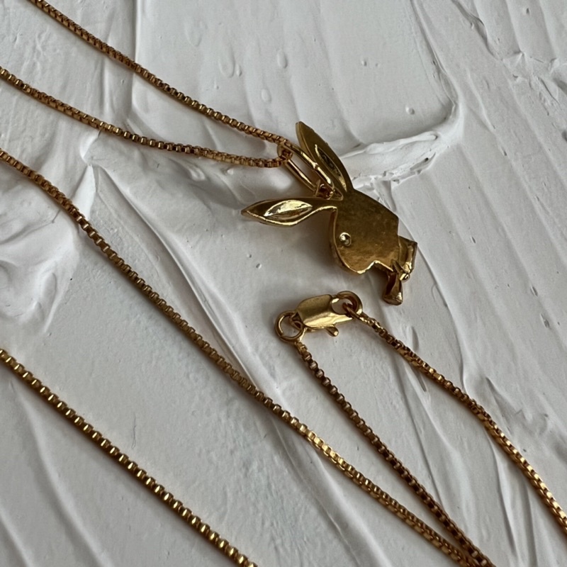 Supreme Playboy Bunny 14k Gold chain necklace