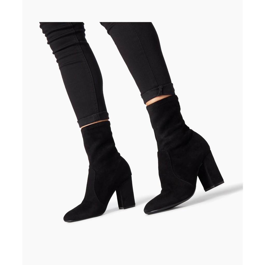 Dune London Oriel Block Heel Sock Boot Black EU37 Shopee Malaysia