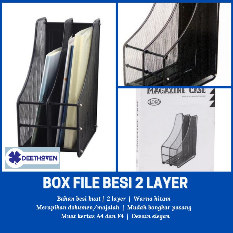MAGAZINE CASE BOX IRON FILE 2 SAP FILE SYSBOX DOUBLE LAYER 2 TIER ...