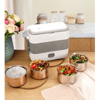 3-Layer Electric Lunch Box Steamer Pot Rice Cooker Stainless Steel