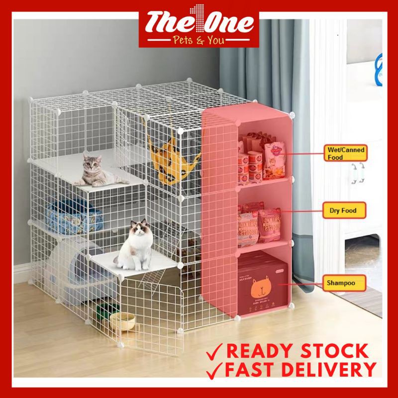 (Malaysia Stock) Rabbit Cage Cat Cage Guinea Pig Cage DIY Panel Pet