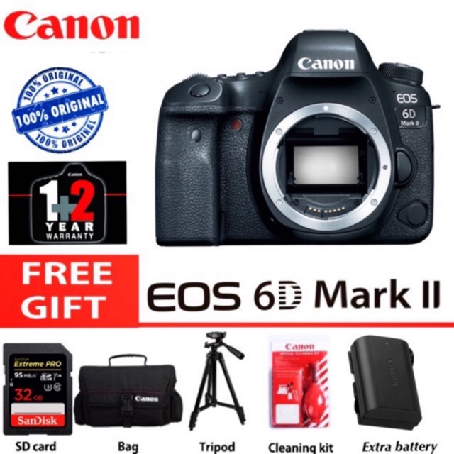 (READY STOCK)CANON EOS 6D MARK II body original FULL FRAME DSLR CAMERA ...