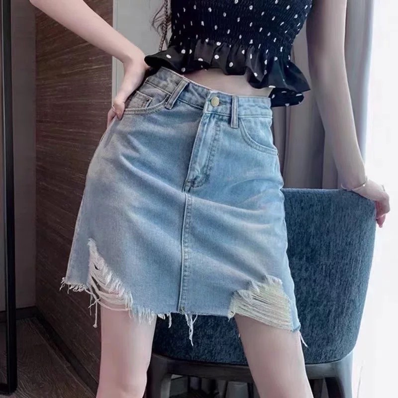 Jean Skirts (random Patterns) | Shopee Malaysia