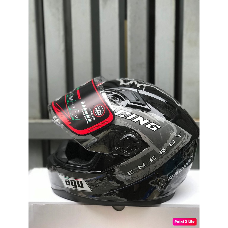 Agu Helmet Fullface Stamp racing Offers A Draw Bag | Shopee Malaysia
