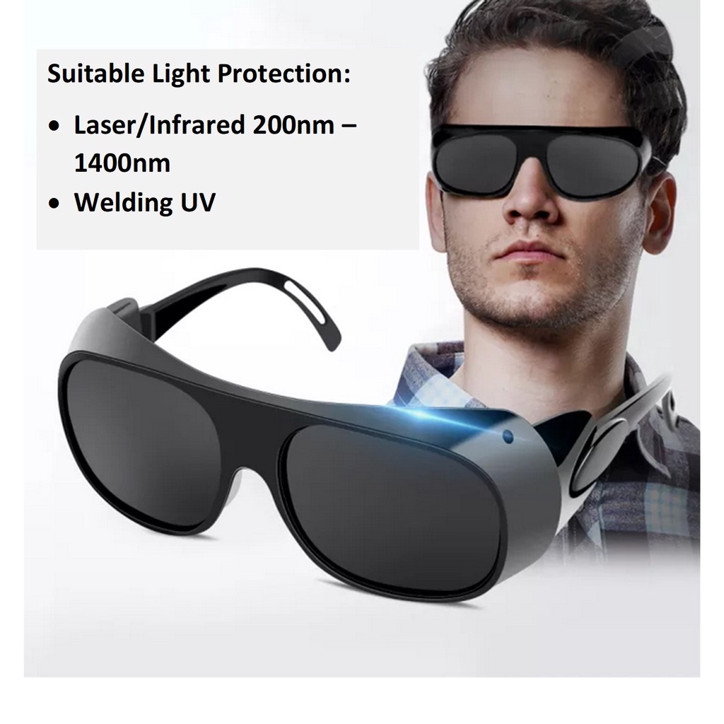 ⭐LASER SAFETY GLASSES INFRARED UV PROTECTION RANGE 200 1400nm FLIP