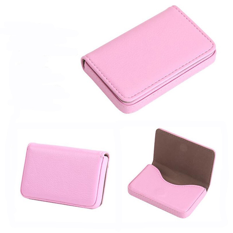 Business Card Holder PU Leather High Quality Card Bag Magnetic Button ...