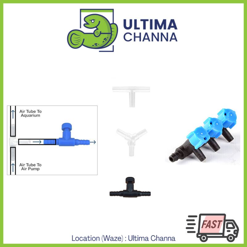 T Shape Air Flow Control Joint for aquarium fish tank air hose