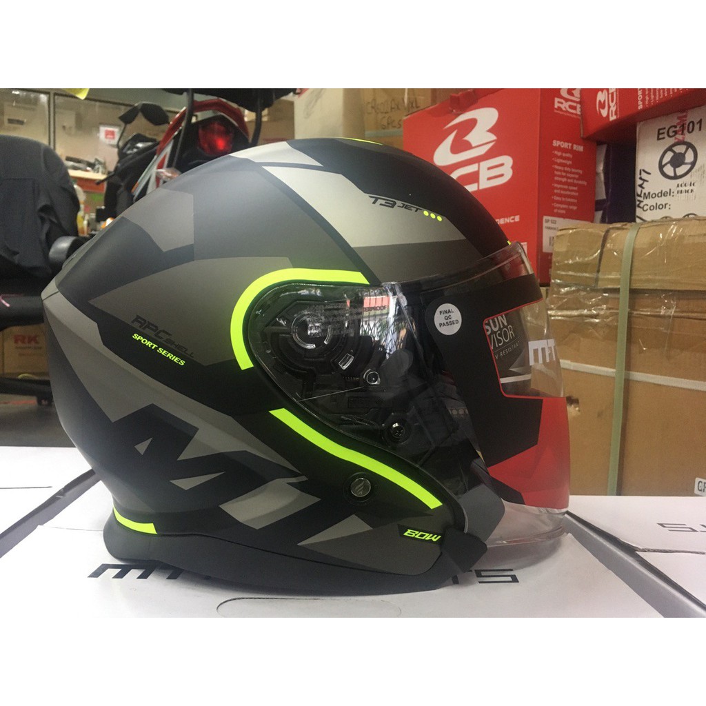 Helmet MT Helmets Thunder3 Full Face Helmet SV Isle Of Man Black Gold Matt For Sale Online