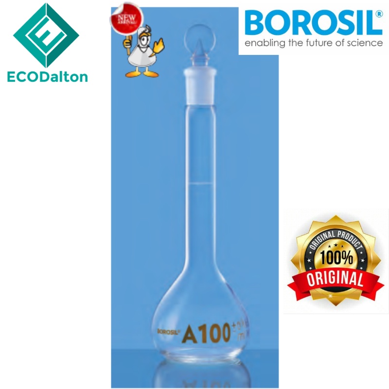 Borosil Wide Mouth Volumetric Flasks 5 Ml 50 Ml Glass Stopper Class A Astm Batch 0848