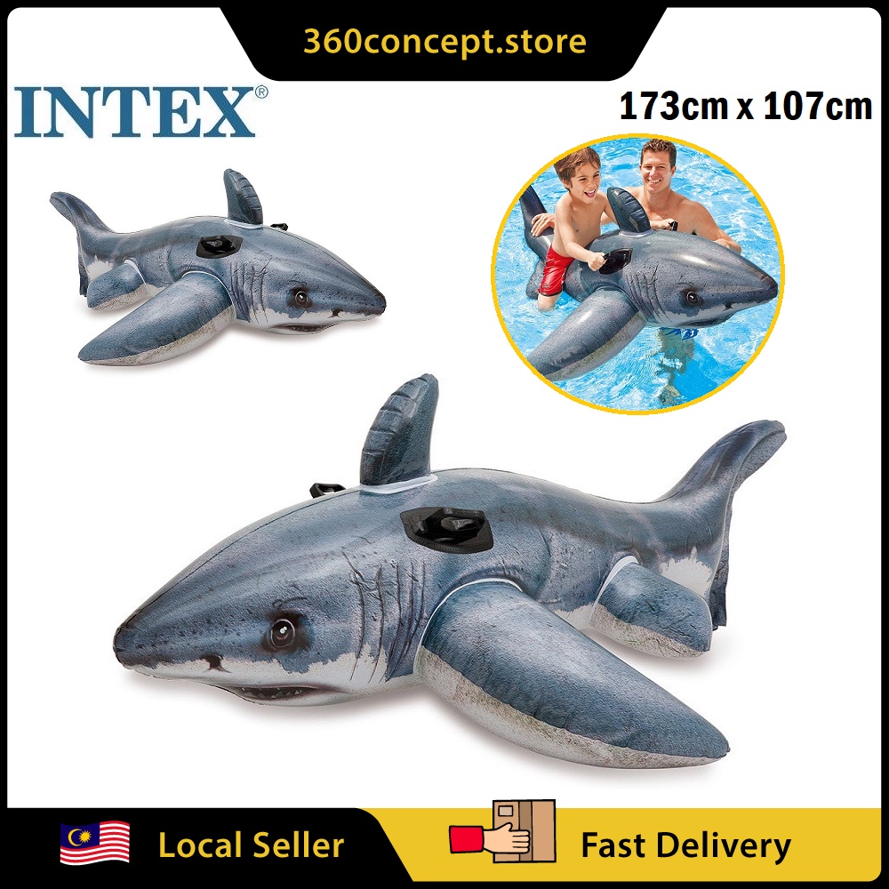 INTEX Swimming Pool 173cm*107cm Plastic PVC Inflatable Great White ...