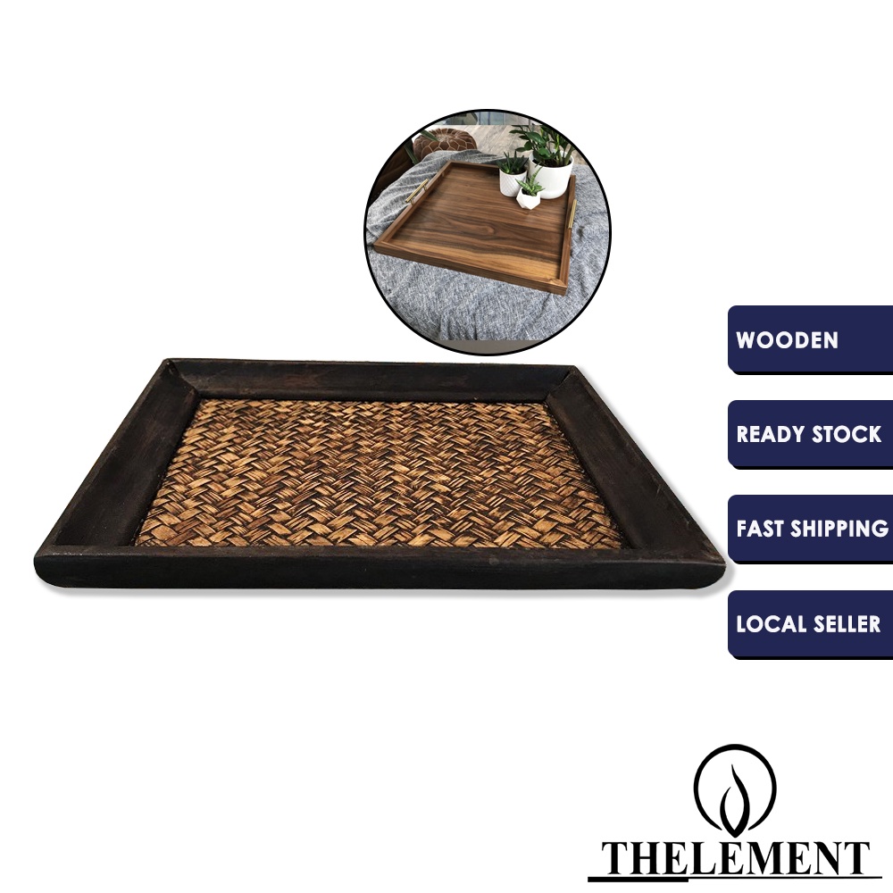 Dulang Hantaran Anyaman Mengkuang Dulang Raya Wooden Tray for Display ...