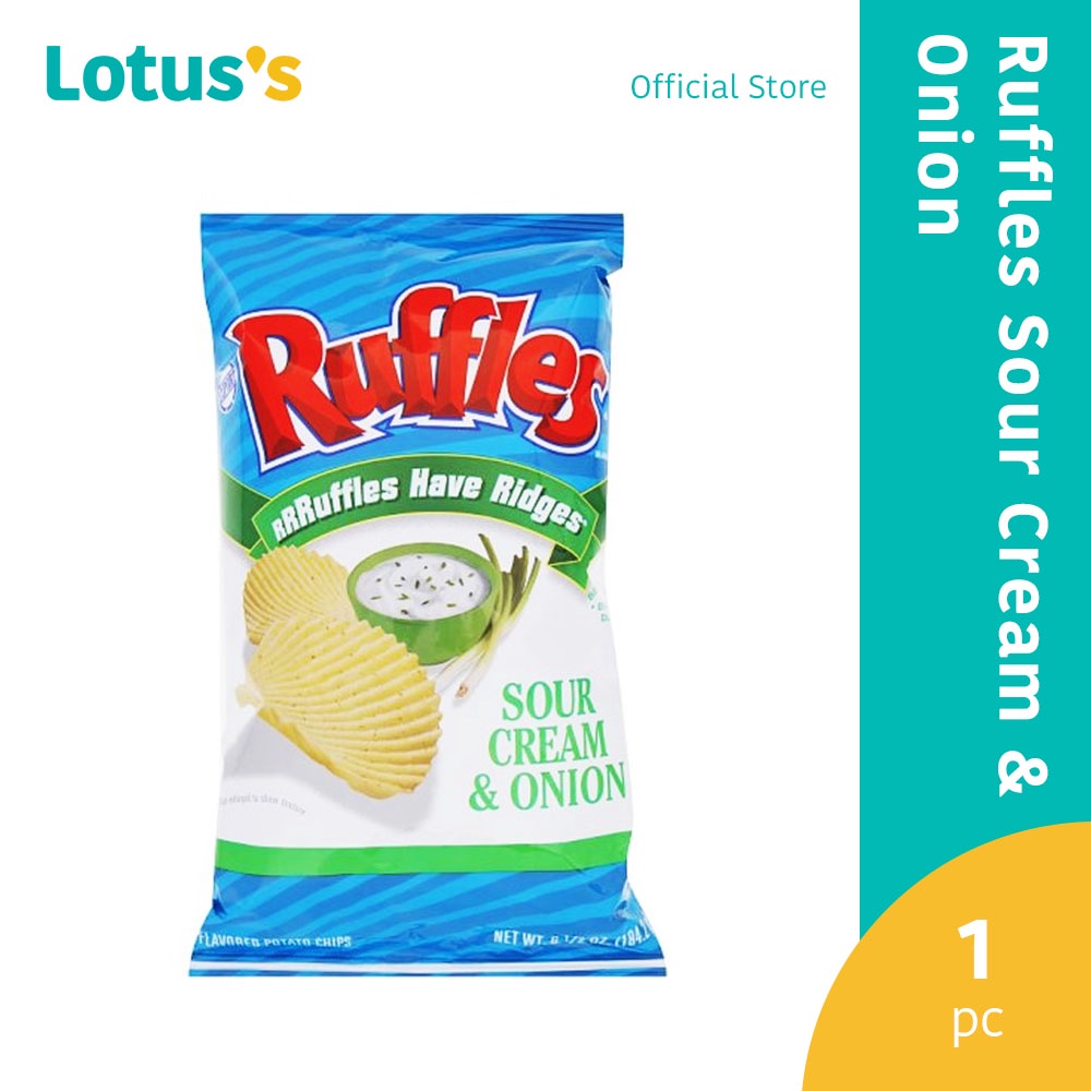 Ruffles Have Ridges Sour Cream & Onion Flavoured Potato Chips 184.2g