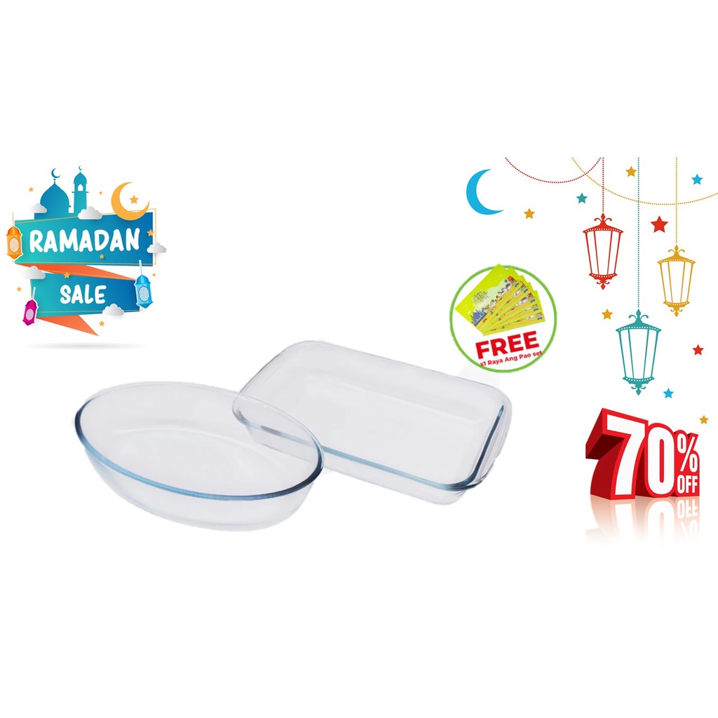 Bakeware & Serving Set (2 Piece Set2.2L Rectangular & 2.4L Oval Baking