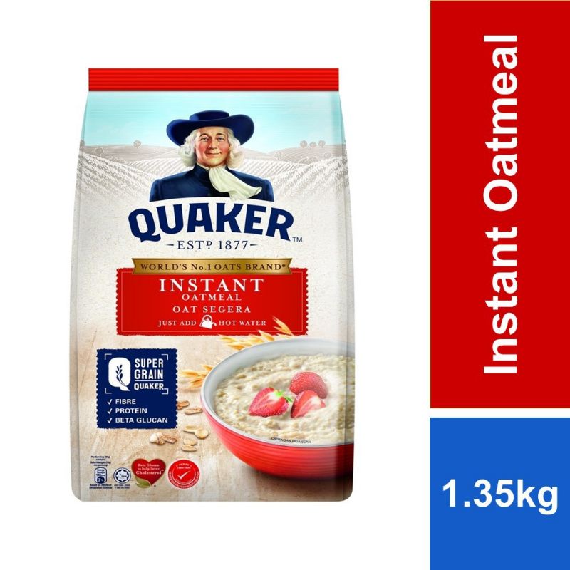 Quaker Oats Instant Oatmeal 1.35Kg exp 10/2025 Shopee Malaysia