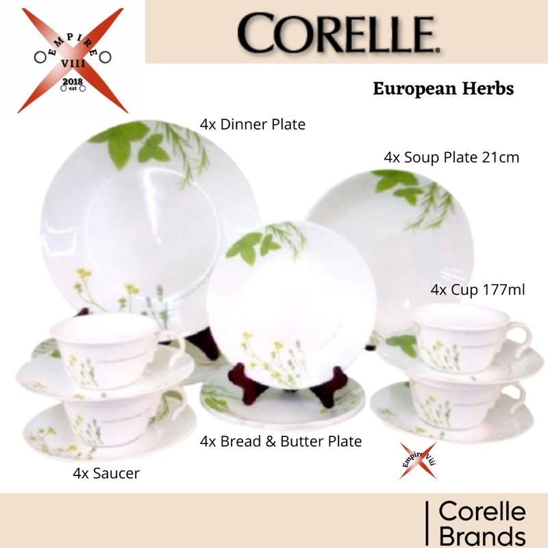 Corelle european herbs clearance set