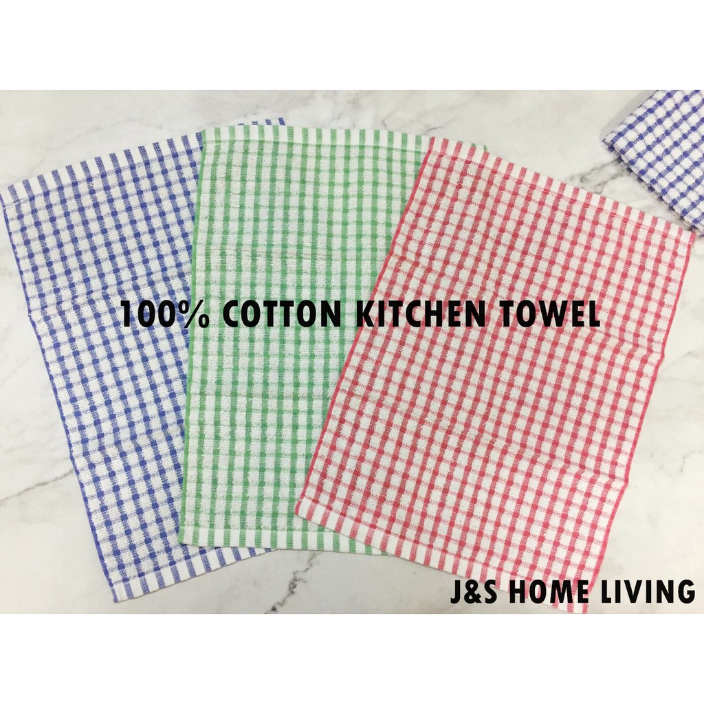 Kitchen Towel Tuala Dapur 100cotton 30x40cm Shopee Malaysia 