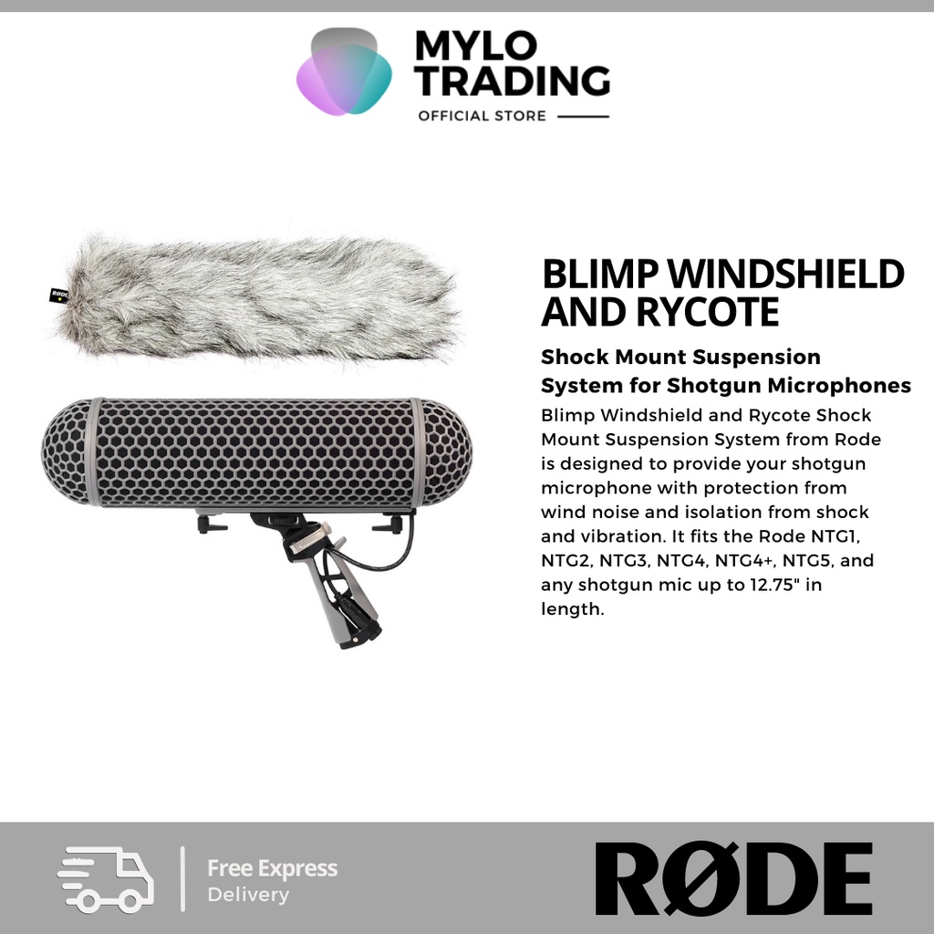 Rode Blimp Windshield and Rycote Shock Mount Suspension System / Blimp