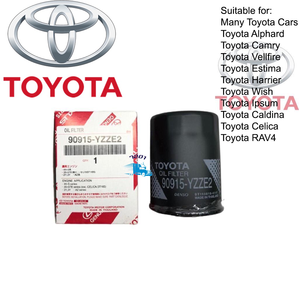 Toyota Oil Filter (90915-YZZE2) For Alphard Camry Vellfire Estima ...