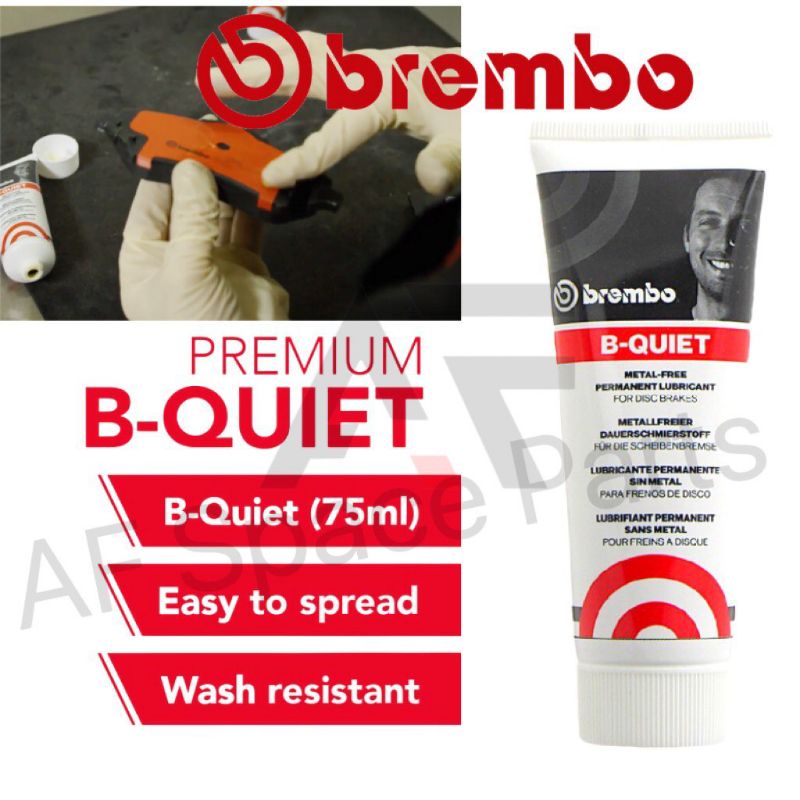 BREMBO B-QUIET BRAKE GREASE (75ML) GENUINE METAL FREE PERMANENT ...