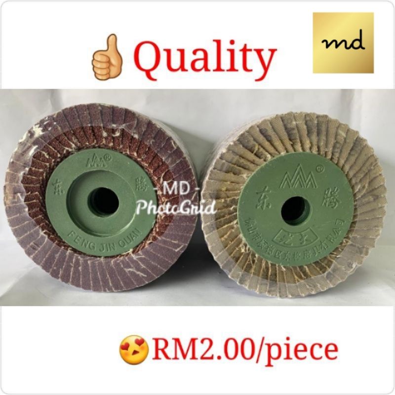 10 pcs Flower Shape Grinder Flap Disc for Stainless Steel. Mata Asah ...