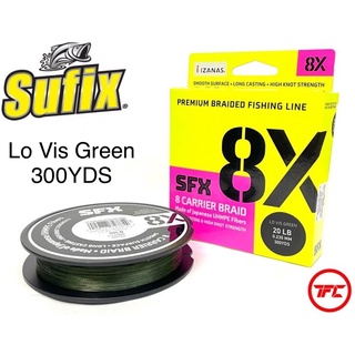 150yd Spool of 6lb Sufix X8 Braided Fishing Line - Hot Yellow 8