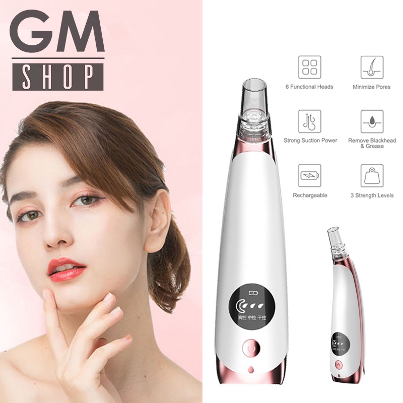 GMSHOP LCD Blackhead Remover Facial Skin Pore Cleaner Vacuum Acne ...
