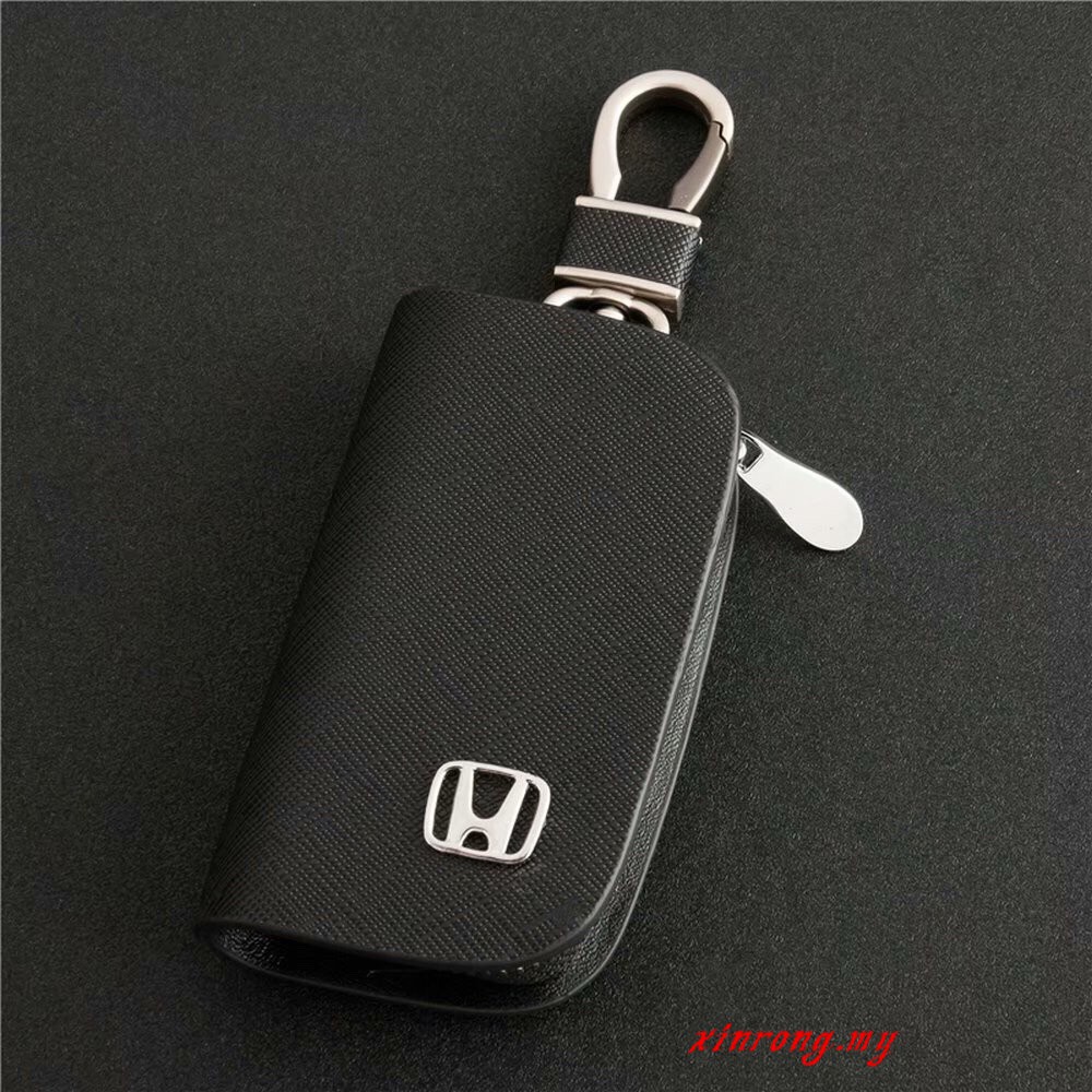 HONDA Car Key Holder Leather Smart Remote Cover Fob Case KeyChain Pouch