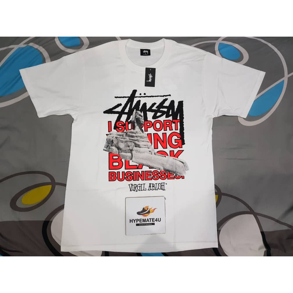 Stussy Virgil Abloh 40th Anniversary World Tour Tee - Size M OFF-WHITE x  STUSSY