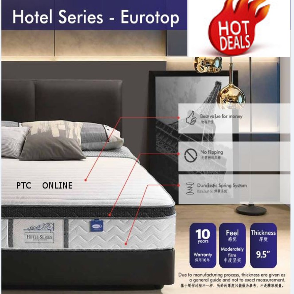 DREAMLAND HOTEL SERIES EUROTOP MATTRESS ( SINGLE SIZE NO BED FRAME
