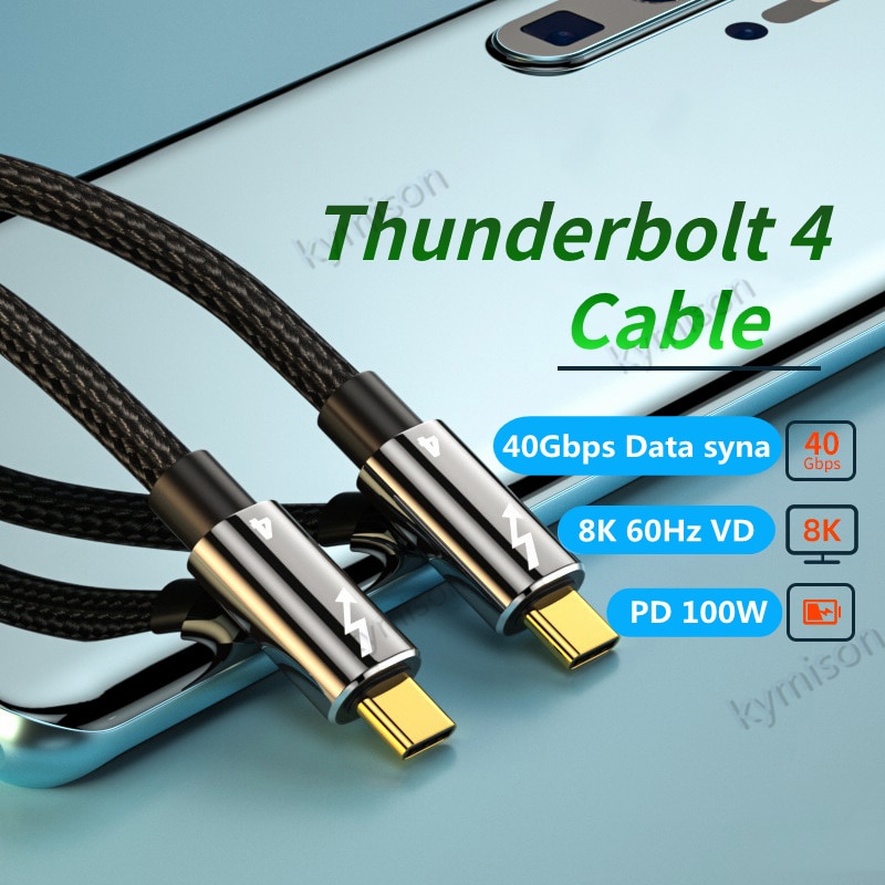Thunderbolt 4 Cable USB4 40Gbps USB C Cable Type C PD 100W 8K Cable ...