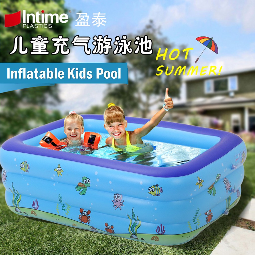 3 Rings Inflatable Swimming Pool Children Bathtub kids pool baby swim ...