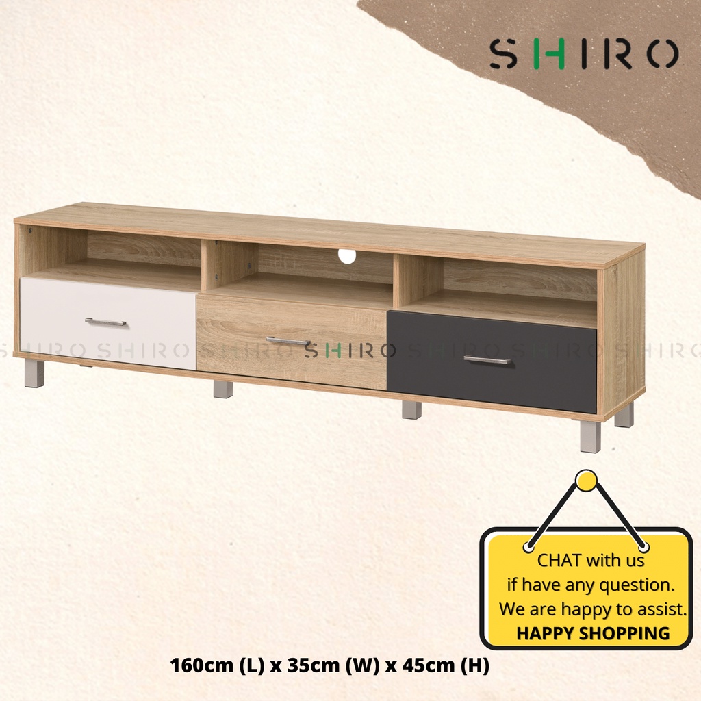 SHIRO 6ft TV Cabinet Modern 160cm Console Table Living Room Wooden