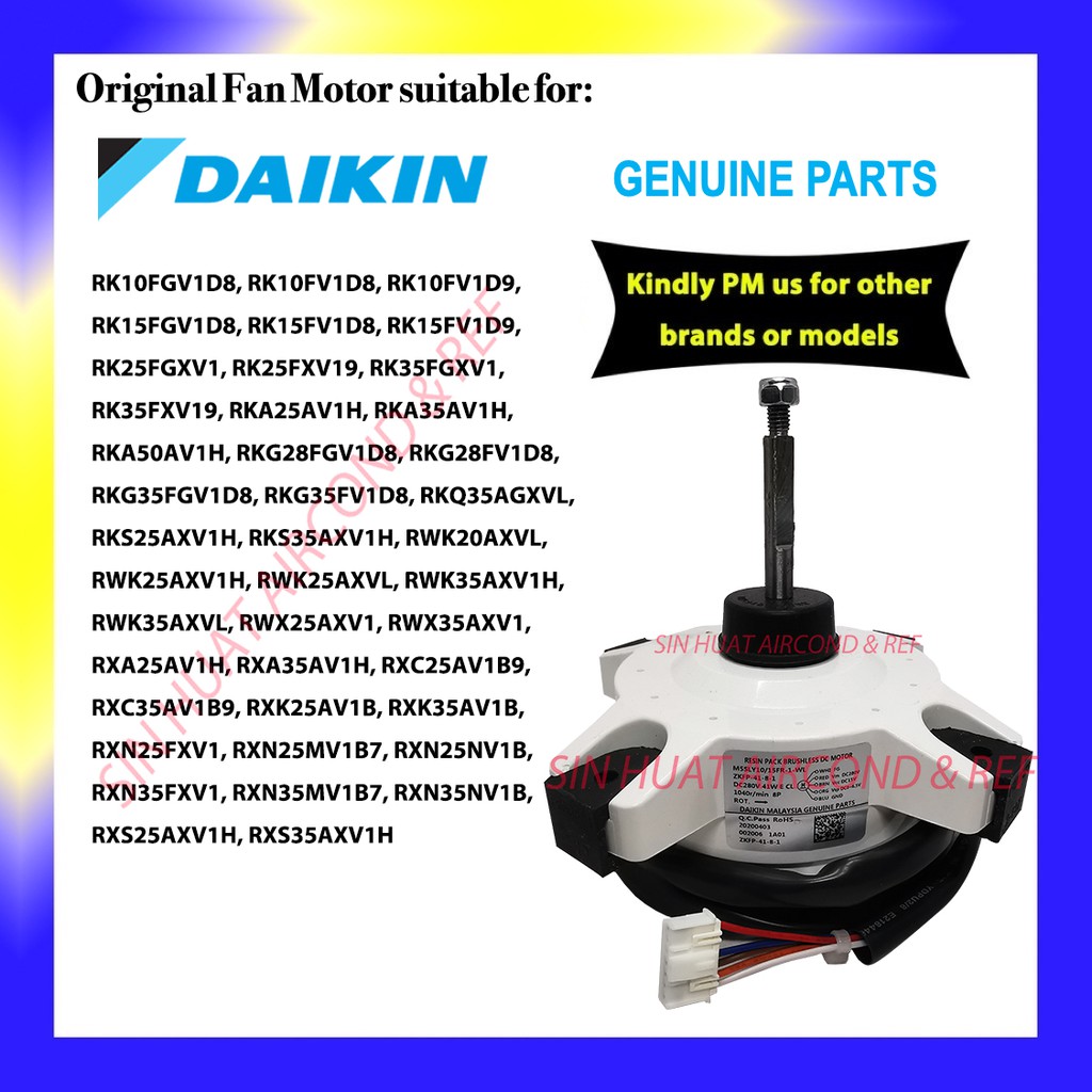 (ORIGINAL PART) DAIKIN Outdoor Fan Motor Inverter 1.0hp 1.5hp
