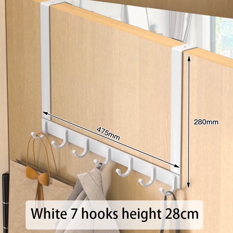 Door Hanger Clothes Hook Bedroom Adjustable Metal Aluminum Hook Wall