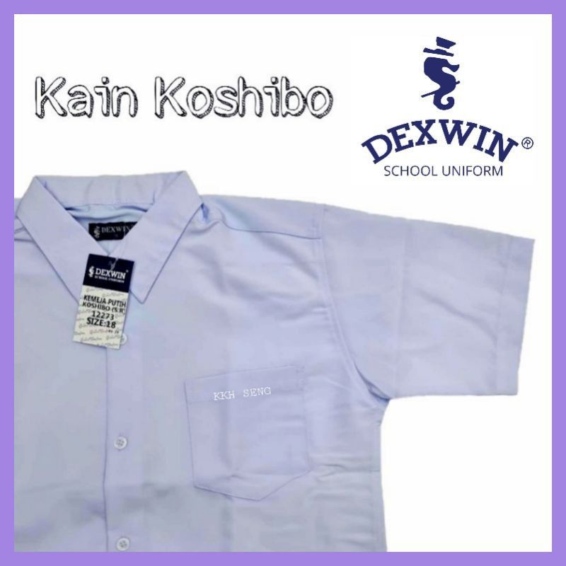 Dexwin Kemeja Putih Koshibo Sekolah #School Uniform White Shirt ...