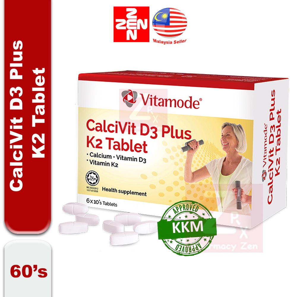 Vitamode CalciVit D3 Plus K2 tablets (60s) | Shopee Malaysia