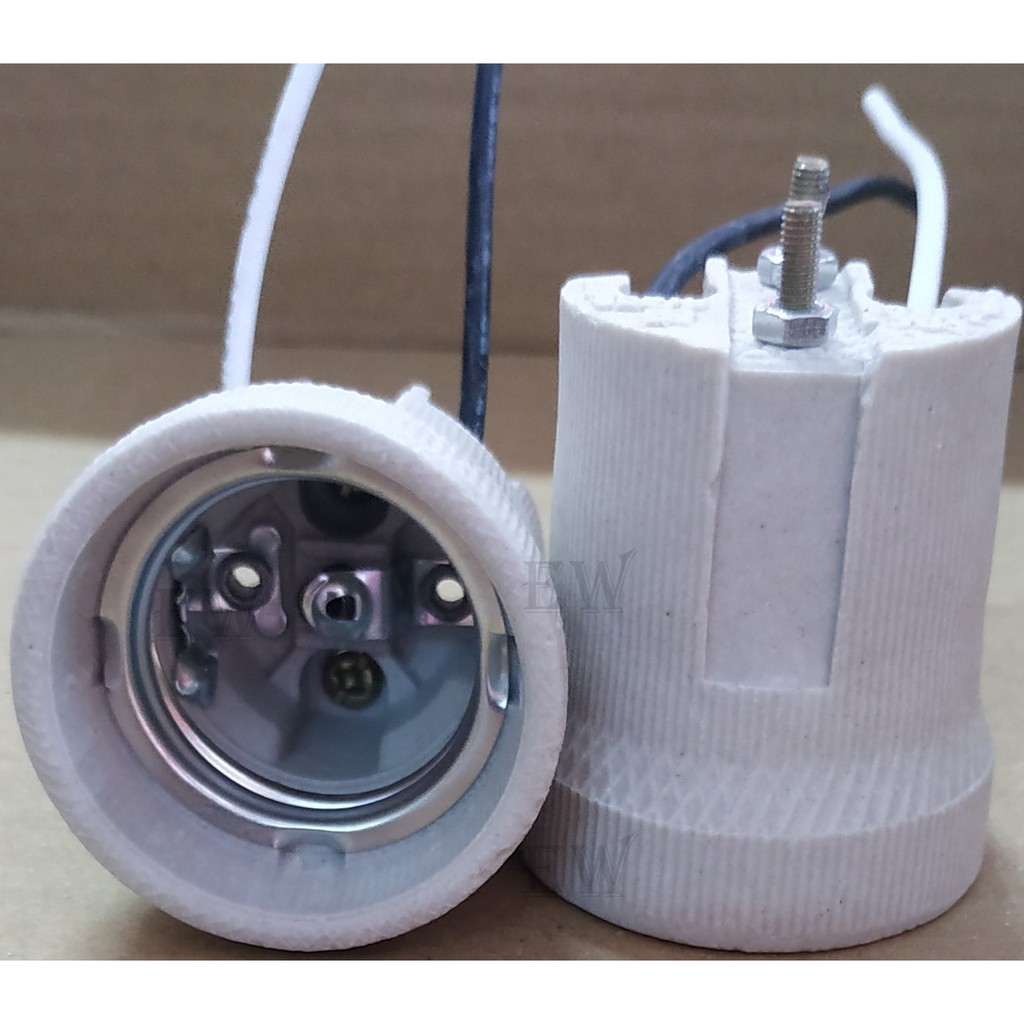 E27 PORCELAIN LAMP HOLDER CERAMIC WITH WIRE Shopee Malaysia