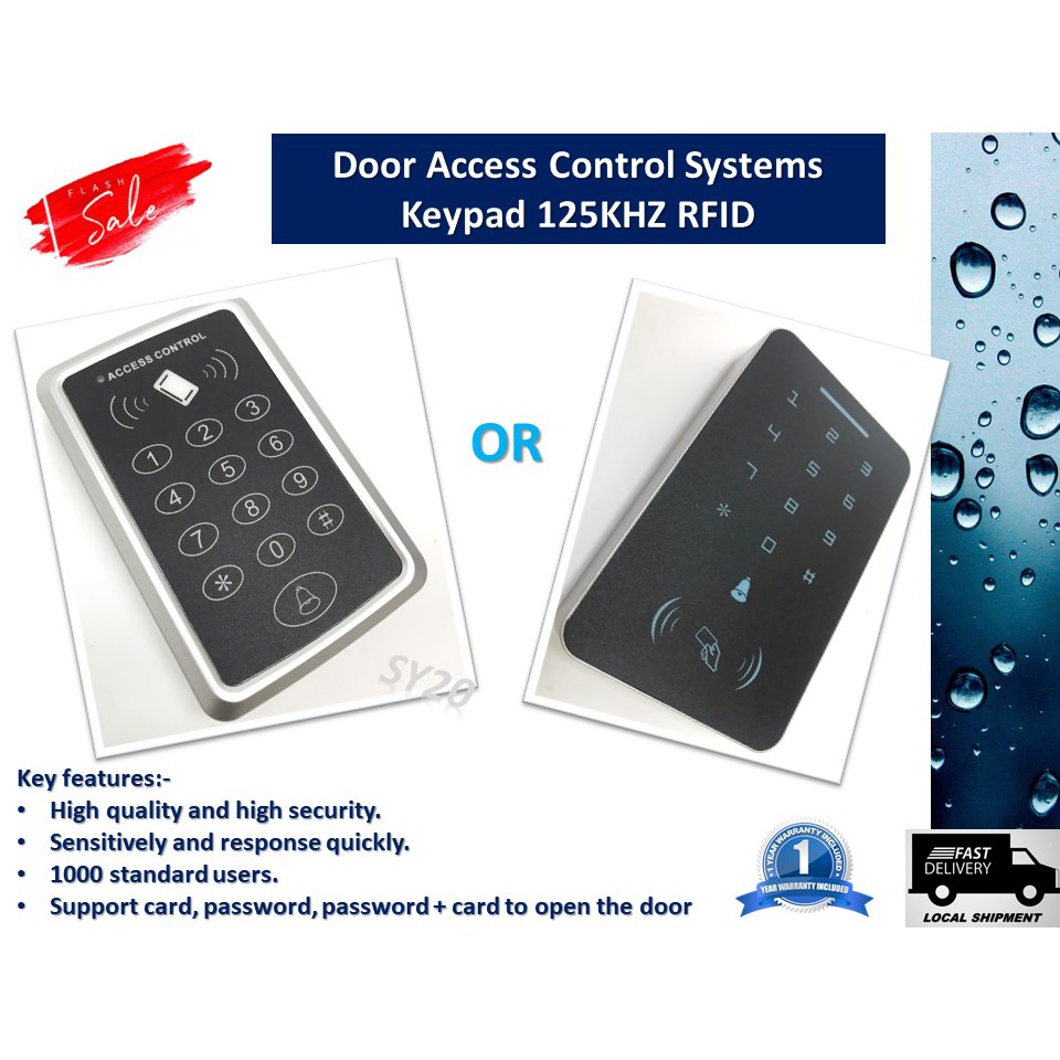 Door Access Control Systems Keypad 125KHZ RFID access controller ...