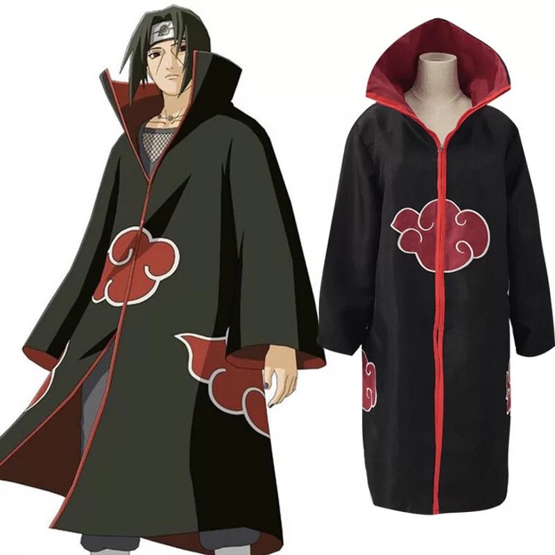 Kids Naruto Akatsuki Costume Cloak Robe Anime Boys Cosplay Uchiha Sasuke  Itachi