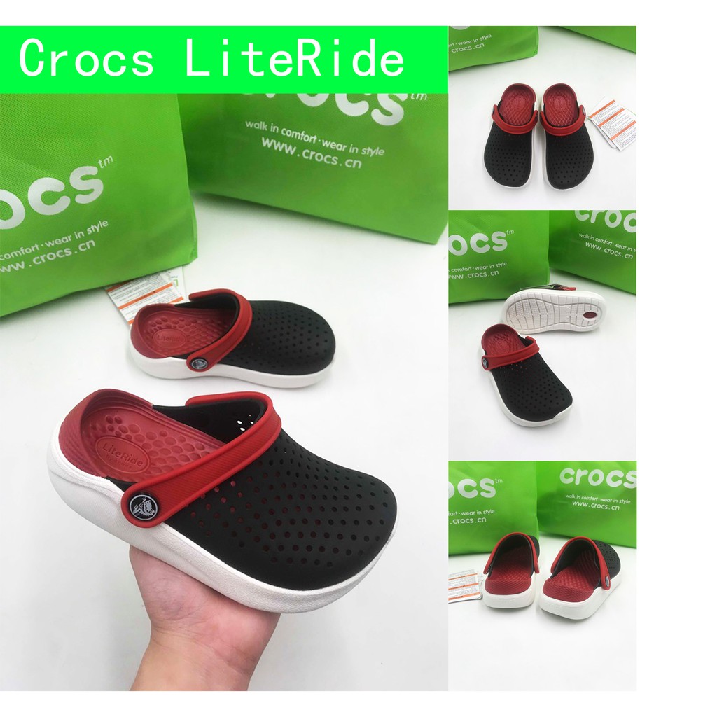 crocs literide clog for kids with ecobag | Shopee Malaysia
