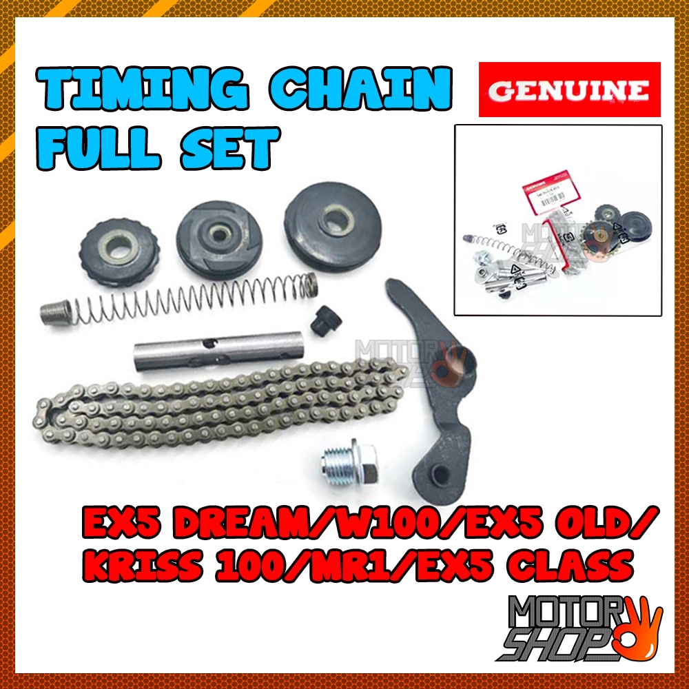 TIMING CHAIN WITH CHAIN TENSIONER KIT COMBO FULL SET HONDA EX5 DREAM ...