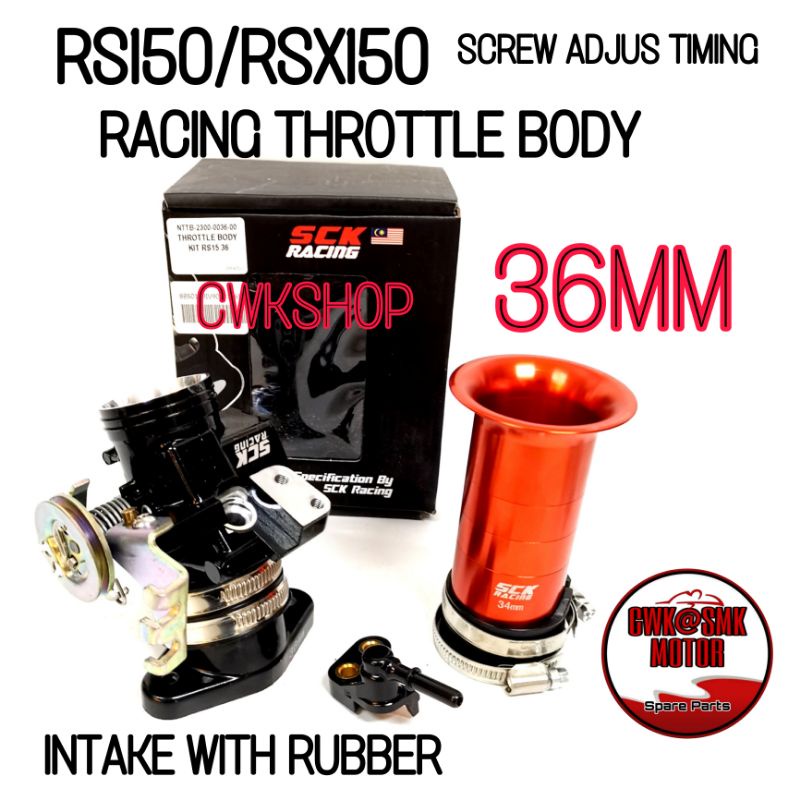 SCK TB RS150 RSX150 RACING THROTTLE BODY 34MM 36MM 38MM 40MM 42MM SCK ...