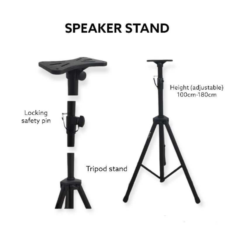 Universal Tripod Speaker Stand / Karaoke Speaker Stand Tripod Shopee