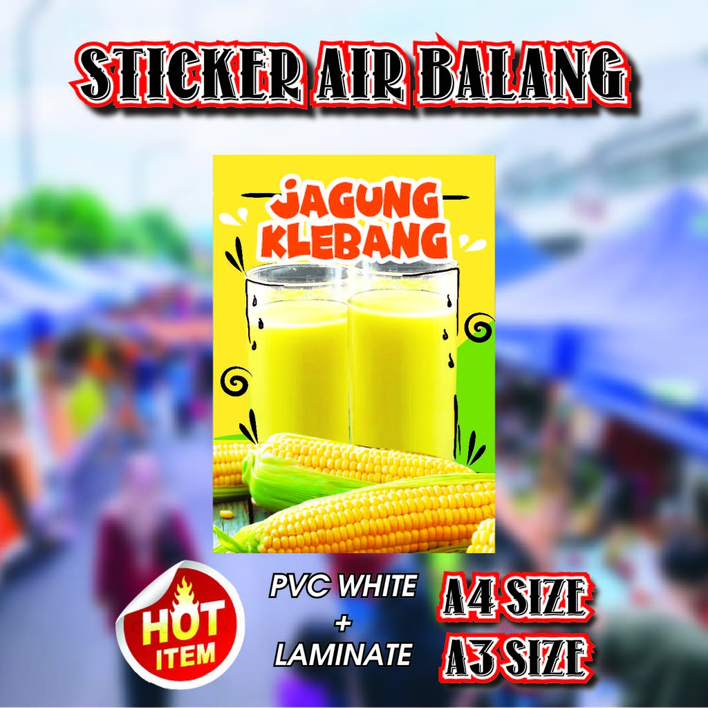 Sticker Air Balang Saiz A4 Hot Item Shopee Malaysia 3257