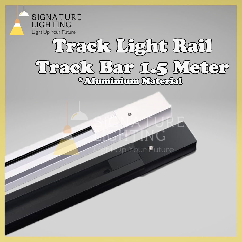 Led Track Light Rail / Track Bar 1.5 Meter (148+-cm) Aluminium / Black ...