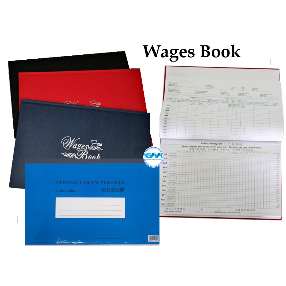 Wages Book Employee Salary Book Buku Pendaftaran Pekerja 30pg