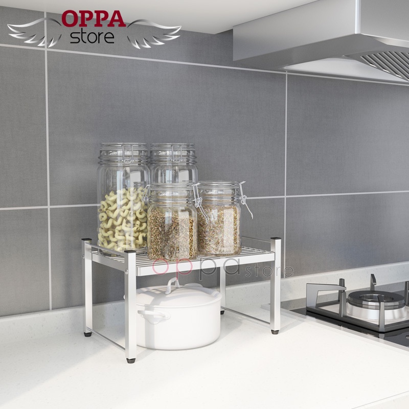 OS Kitchen 304 Stainless Steel Condiment Rack Bowl Plate Bottle Shelf ...