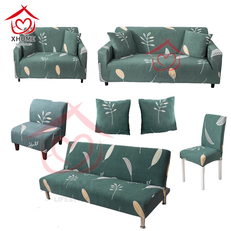 leaves 1 2 3 4 seater l shape stretchable sofa cover elastic universal
