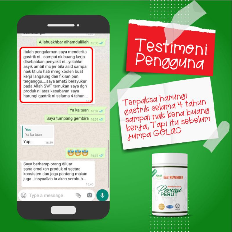 ORIGINAL HQ GOLAC GASTROVENGERS SUPPLEMENT PROBIOTIC PREBIOTIC FOR